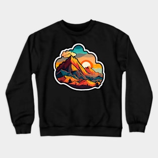 Sunset Mountain Sticker #4 Crewneck Sweatshirt